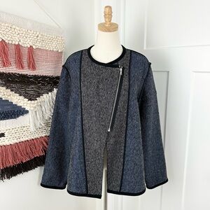 Marissa Webb Phoebe Jacket Blue/Grey Sz L